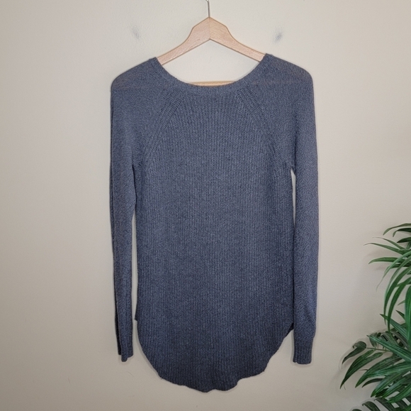 Athleta | Dark Gray Kennewick Crew Merino Blend Knit Sweater Size Small - Picture 4 of 5